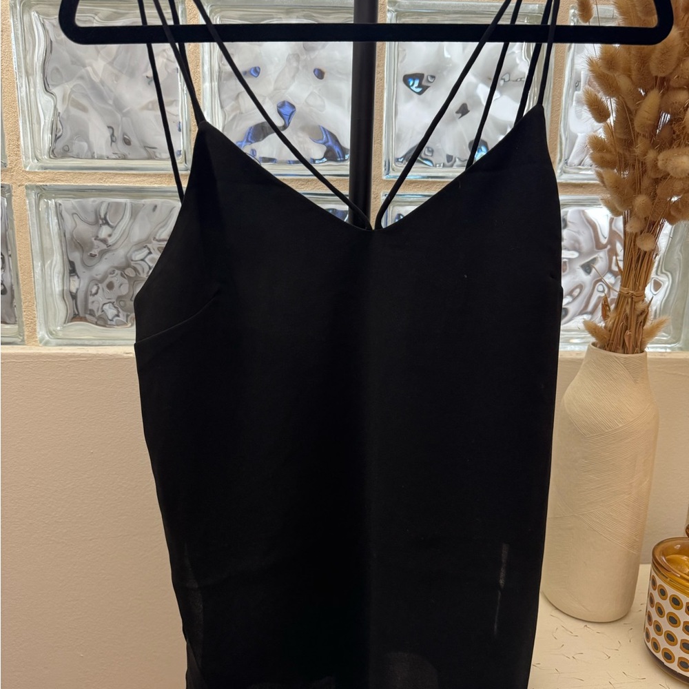 C/MEO Collective Black low Back Sleeveless Camisole